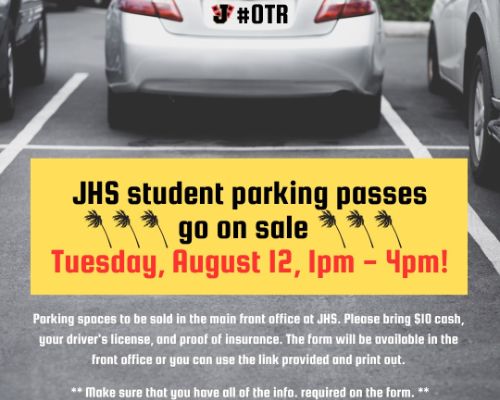  Parking Pass for JHS Students